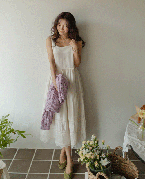 leelin - [[LABEL] 레이아 퓨어 로맨틱무드 셔링 원피스[size:F(55~66)]]♡韓國女裝連身裙