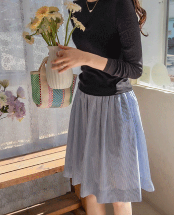 leelin - [앤디어 상큼한 맵시주름 스커트[size:F(55~66)]]♡韓國女裝裙