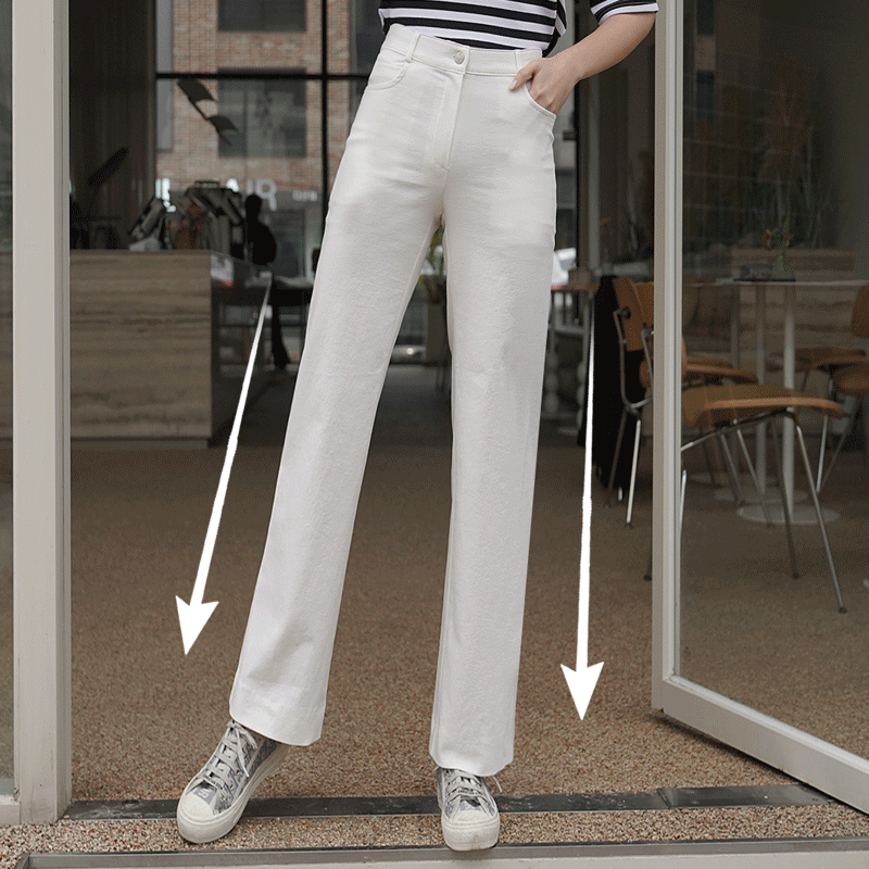 clicknfunny - [보정한듯완벽함 일자핏면팬츠[S,M,L사이즈]]♡韓國女裝褲