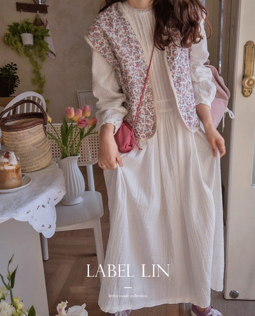 leelin - [LABEL LIN  그레이스 은은한링클 슈가레스 원피스[size:F(55~66)]]♡韓國女裝連身裙