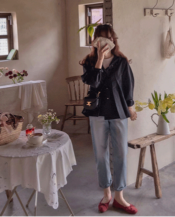 leelin - [봄느낌바스락 플리츠 에이라인 귀요미핏 점퍼 [size:F(55~66)]]♡韓國女裝外套