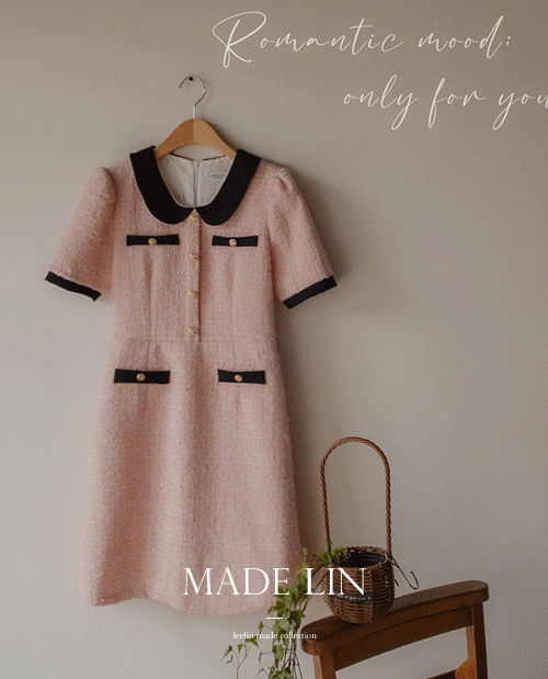 leelin - [[신상 1만원할인][세련미]MADE LIN샬롯 고퀄리티  트위드 원피스 [size:F(55~66)]]♡韓國女裝連身裙