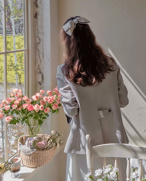 leelin - [[LABEL] [베이지컬러]에티모스 백비조 레터링 소매배색 럭스자켓[size:F(55~66)]]♡韓國女裝外套