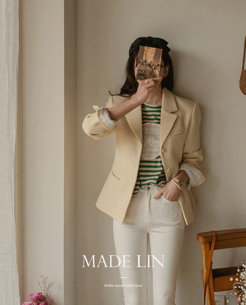 leelin - [[신상 2만원특가][소장템/브랜드 퀄리티 고급공정]MADE LIN모스 프리미엄 클래식라인 트위드 자켓[size:F(55~66)]]♡韓國女裝外套