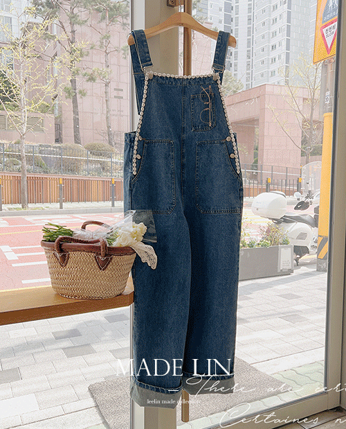 leelin - [[신상 1만원할인 ]MADE LIN데이지 플라워 레이스 오버롤 팬츠 [size:F(55~66)]]♡韓國女裝褲