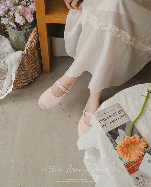 leelin - [메리제인 에스파듀 라탄슈즈]♡韓國女裝鞋