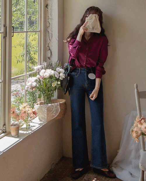 leelin-[시즌에코 롱다리 일자핏 쫀득신축 밴드팬츠[size:S,M,L]]♡韓國女裝褲